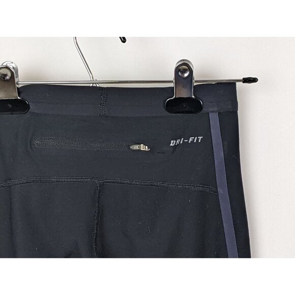 Nike Dri-Fit Black Capri Leggings Workout Running Athletic Mesh Design Women XS - Picture 4 of 5